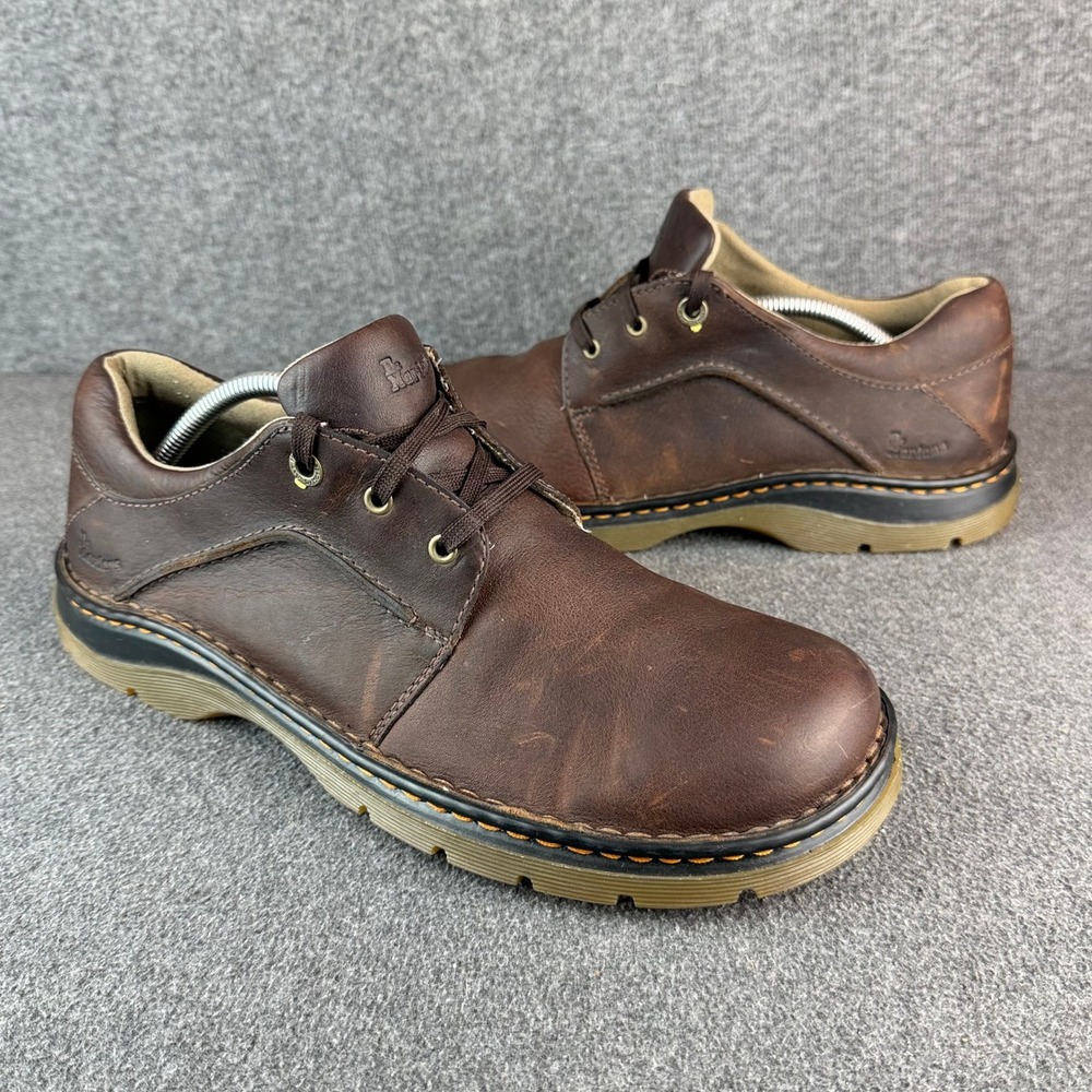 Dr. Martens Mens 12 Brown Leather‎ Oxford Shoes Lace Up Low Top Casual